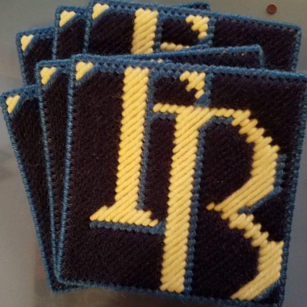 Tampa Bay Rays Baseball Team Logo Drink Coasters Blue & White – Set of 6